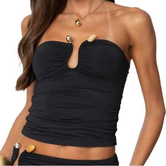 Edikted Tops - Edikted Black Strapless Top